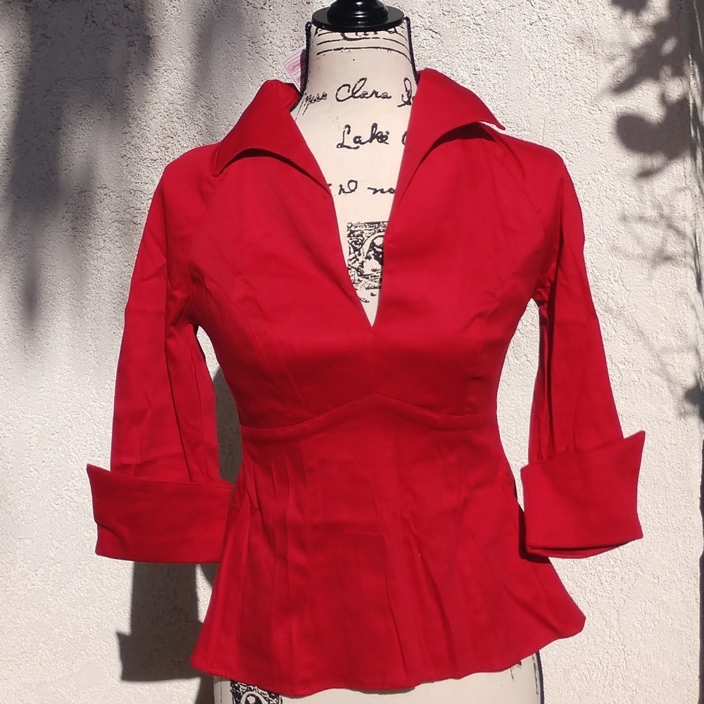 Pinup Couture Pin up Girl Rockabilly Red Top